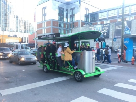 In addition to bars, pedal taverns and other "transpotainment" vehicles were shut down by the city of Nashville. (Wendy Sturges/Community Impact Newspaper)