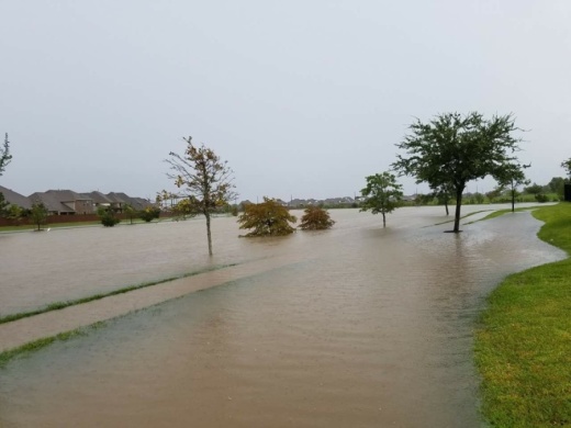Residents captured photos of flooding in Pearland and Friendswood during Hurricane Harvey. (Courtesy Luki Blair Davis)