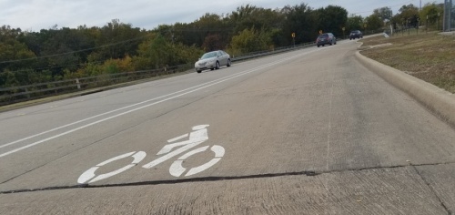 The improvements to Granny White Pike include the addition of bike lanes as well as Americans with Disabilities Act-compliant sidewalks.(Lindsey Juarez Monsivais/Community Impact Newspaper)