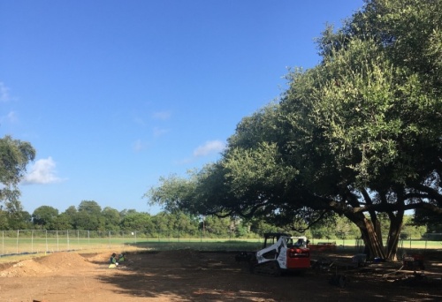 Crews clear land this summer to install a new playground at Circle C Metropolitan Park. (Courtesy city of Austin Parks and Recreation Department)