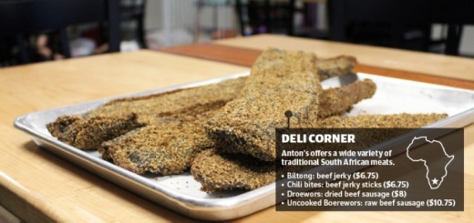 Biltong, a type of South African jerky, is a popular menu item at Anton’s. (Ian Pribanic/Community Impact Newspaper)