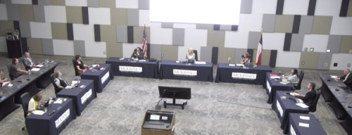 The board approved its property tax rate for the 2020-21 school year at an Aug. 25 meeting. (Screenshot courtesy McKinney ISD)