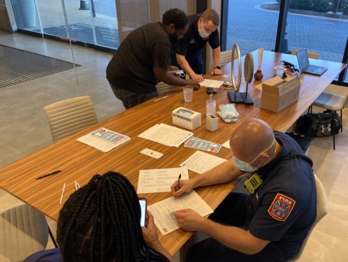 Frisco's emergency management team, which includes Visit Frisco and the Frisco Fire Department, helped secure more than 700 hotel rooms for Hurricane Laura evacuees this week. (Courtesy Frisco Fire Department)