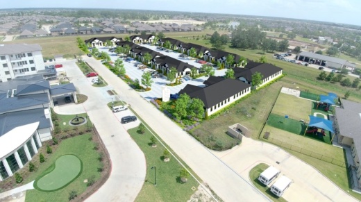 Bishop Square Business Park will be built on 4 acres on Mueschke Road in Cypress. (Rendering courtesy Texas Sage Properties)