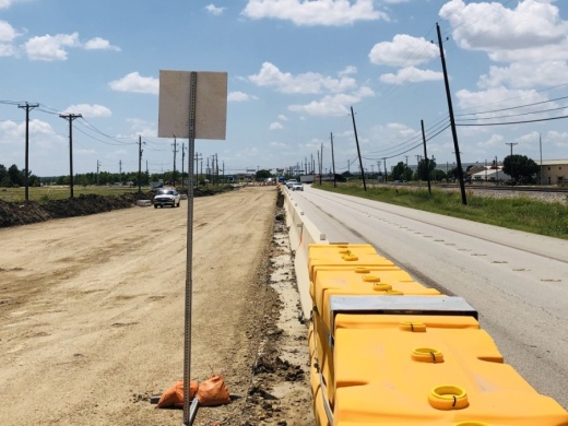 The Texas Department of Transportation is in the midst of a $33.7 million overhaul of Hwy. 377 in Roanoke. (Ian Pribanic/Community Impact Newspaper)