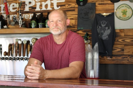 Lone Pint Brewery co-owner Trevor Brown talked about how the local alcohol industry has changed, expansion plans and how the brewery is adapting to the coronavirus pandemic. (Adriana Rezal/Community Impact Newspaper)
