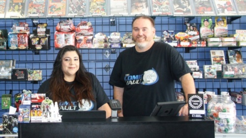 Matthew and Marisol Crowell opened The Comic Vault in 2017. (Shawn Arrajj/Community Impact Newspaper)