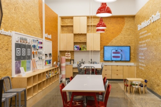 The "maker space" is used to host classes and demonstrations. (Courtesy Michaels)