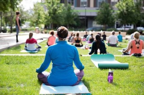 The business is now offering outdoor yoga under its new name, CityLine Yoga. (Courtesy CityLine)