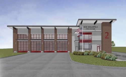 New Braunfels City Council approved a construction contract for two new fire stations as part of the city's 2019 bond program. (Rendering courtesy city of New Braunfels