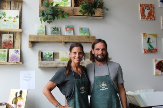 Lynn Harnen and RJ Chesna opened Spark: An Art Studio in late August at Hill Center Brentwood. (Photos by Wendy Sturges/Community Impact Newspaper)