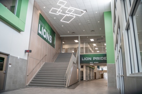 The Spring High School Ninth-Grade Center is a 147,000-square-foot, two-story building located at 19640 Lockridge Drive, Spring. (Courtesy Spring ISD)