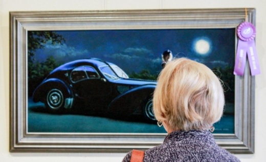 The Conroe Art League, which provides a space for local artists to showcase their work, is one arts organization in Conroe that could potentially benefit from the grant program. (Andy Li/Community Impact Newspaper)