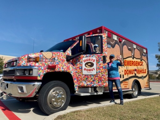 The Emergency Donut Vehicle makes regular visits to local neighborhoods on behalf of Hurts Donut Co. (Courtesy Hurts Donut Co.)