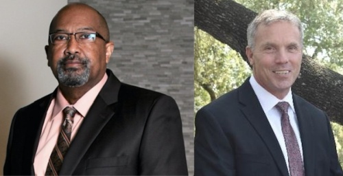 Robert Brown (left) and Stan Standridge are the two finalists to be the new chief for the San Marcos Police Department. (Courtesy city of San Marcos)