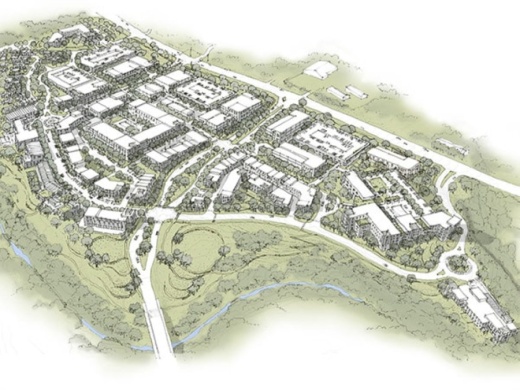 This rendering shows what The Village at Spanish Oaks should look like when it is built out in seven to 10 years. (Rendering courtesy city of Bee Cave)