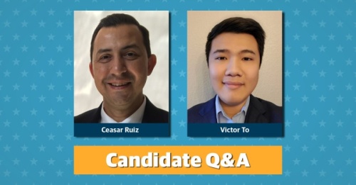 Ceasar Ruiz and Victor To are running for Pflugerville City Council Place 2. (Community Impact staff)