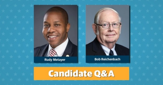 Two candidates, Rudy Metayer and Bob Reichenbach, are seeking Pflugerville City Council's Place 4 seat. 