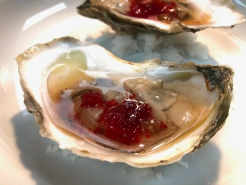 Oysters are sold at market price at CT Provisions and are served with mignonette sauce, lemon, cocktail sauce and tobiko. (Courtesy CT Provisions)