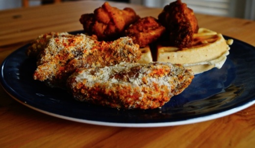 Gossip Shack 2 specializes in chicken and waffles, with more than 50 flavors offered as part of its menu. (Kelsey Thompson/Community Impact Newspaper)