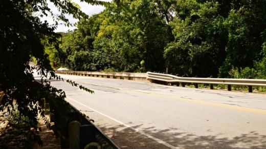 At the crossroads of Hutto and Pflugerville lies Jakes Hill Bridge, a two-lane bridge over Brushy Creek at the base of a hill on CR 137 that doubles as a site of alleged supernatural activity. (Kelsey Thompson/Community Impact Newspaper)