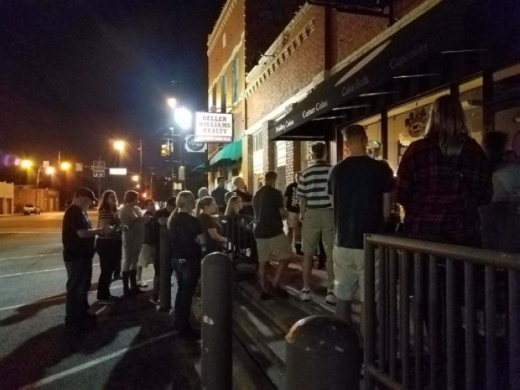 Participants in Cindy Ross' ghost tours explore some of Lewisville's oldest historic buildings. (Photos courtesy Cindy Ross)