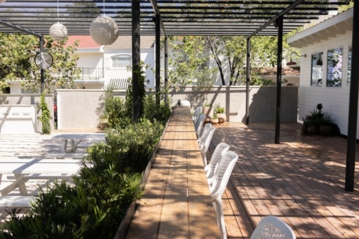 Photo of the outdoor space at Littlefield's
