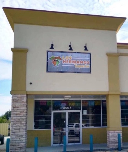 The soft opening will feature a limited menu of breakfast and lunch tacos on handmade flour and corn tortillas. (Courtesy Los Hermanos Taquerias)