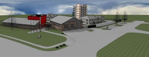 A rendering shows what the training center will look like once complete in 2021. (Courtesy Plano Fire-Rescue)