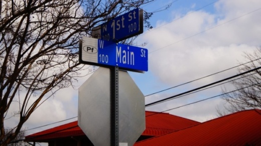 The code amendments would apply to the downtown district overlay, a geographic area ranging from FM 685 to West Pecan Street that is divided into several neighborhoods and subdistricts, which aim to define strategic areas for development. (Kelsey Thompson/Community Impact Newspaper)
