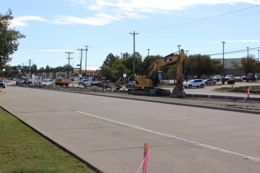 Work to widen Lebanon Road in Frisco has begun and is expected to take at least 12 months. (Miranda Jaimes/Community Impact Newspaper)