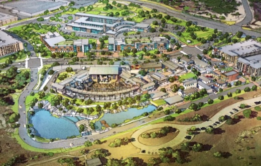 Bee Cave City Council met Oct. 13 to discuss the establishment of a public improvements district at the future site of The Backyard development. (Rendering courtesy city of Bee Cave)