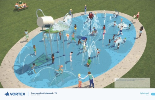 A splash pad is included in the new plans for the park. (Rendering courtesy McKinney Parks and Recreation)