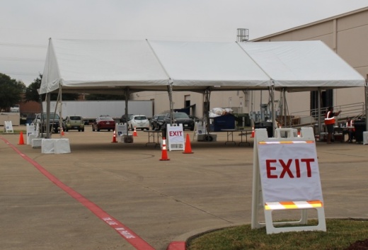 Collin County has a drive-thru drop-off location for mail ballots behind the election office at 2010 Redbud Blvd., McKinney. (Miranda Jaimes/Community Impact Newspaper)