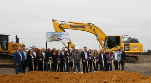 First United Bank team members attend the The Parkwood groundbreaking Oct. 19. (Courtesy Cawley Partners)