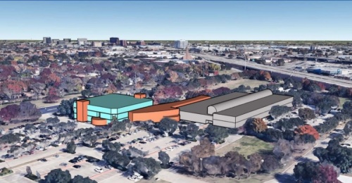 City Council was asked to review five conceptual renovation plans for the library and the City Hall/Civic Center building at an Oct. 19 meeting. Three of the six plans propose connecting the two facilities. (Rendering courtesy city of Richardson)