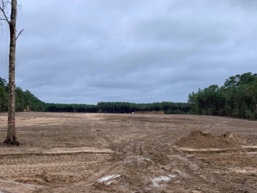 A photo uploaded to Facebook in late September shows trees have been cleared as developers plan for a spring 2021 opening date. (Courtesy GMI Management)