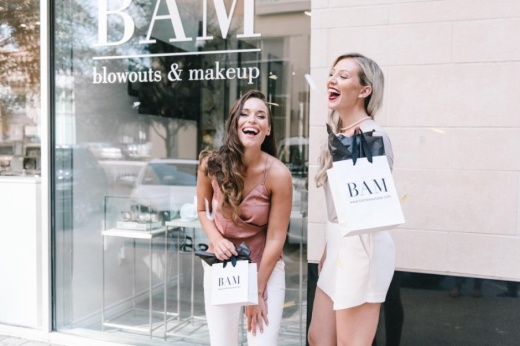 The luxury blowout and makeup bar uses high-quality products and tools as well as hypoallergenic, cruelty-free beauty products in a Parisian-inspired setting. (Courtesy BAM Beauty Bar)