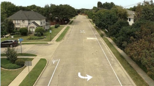This section of Clear Springs Drive mirrors the proposed conditions for a stretch of Custer Road between Campbell and Arapaho roads, according to staff. (Courtesy city of Richardson)