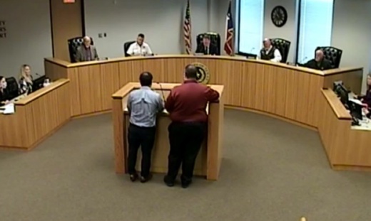 Montgomery County Commissioners Court met Oct. 27 for a regular meeting, which was broadcast live online. (Screenshot via Montgomery County)