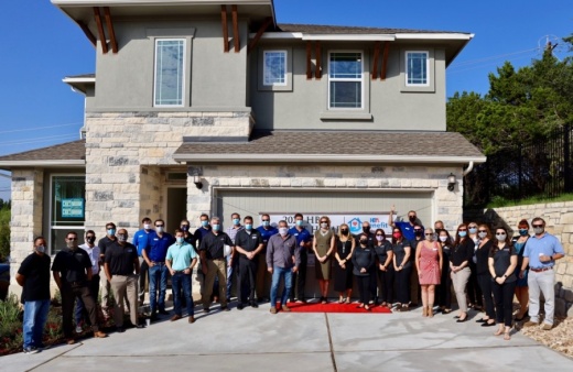 Home Builders Association of Greater Austin celebrated to completion of its 2020 Benefit Home on Oct. 7. (Courtesy Nicolle Ramia of Four Hearts Marketing and Events)