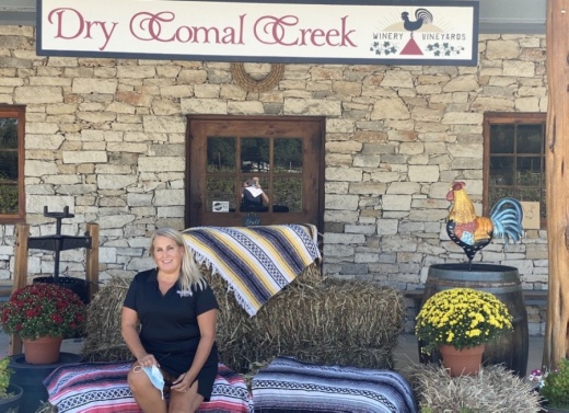 Dry Comal Creek General Manager Sheila Laigle runs the operations at the winery. (Photos by Brian Rash/Community Impact Newspaper)