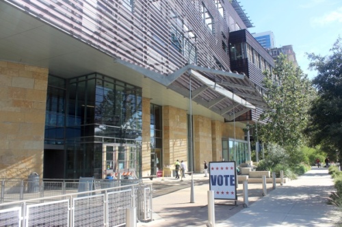 The Austin Central Library was one of 178 polling locations in Travis County open Nov. 3. (Jack Flagler/Community Impact Newspaper)