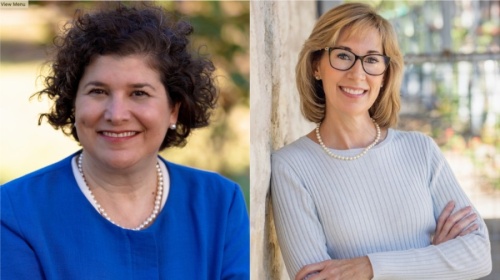 Incumbent Alison Alter (left) and conservative challenger Jennifer Virden are leading the field in the crowded Austin City Council District 10 race.