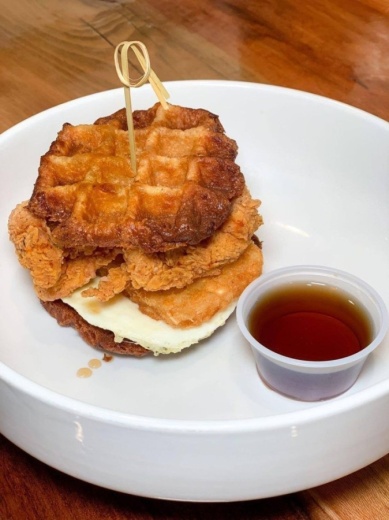 Tressie's Southern Kitchen offers a Sunday brunch menu from 10 a.m.-2 p.m., featuring dishes such as the waffle sandwich. (Courtesy Tressie's Southern Kitchen)
