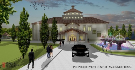 A proposed event center will go to McKinney City Council on Dec. 1 with a negative recommendation from Planning and Zoning Commissioners. (Rendering courtesy city of McKinney)