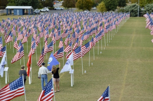 Field of Honor took place Nov. 7-15 at San Gabriel Park in Georgetown. (Taylor Girtman/Community Impact Newspaper)