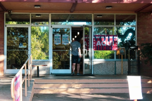 A voter enters a polling place Nov. 3. (Christopher Neely/Community Impact Newspaper)