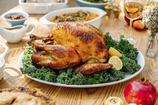 Photo of a turkey dinner