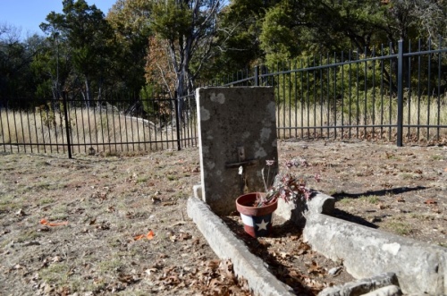 There are 15 graves in the cemetery, including that of Mary Ann Manlove Fisk, Greenleaf Fisk’s first wife. (Taylor Girtman/Community Impact Newspaper)